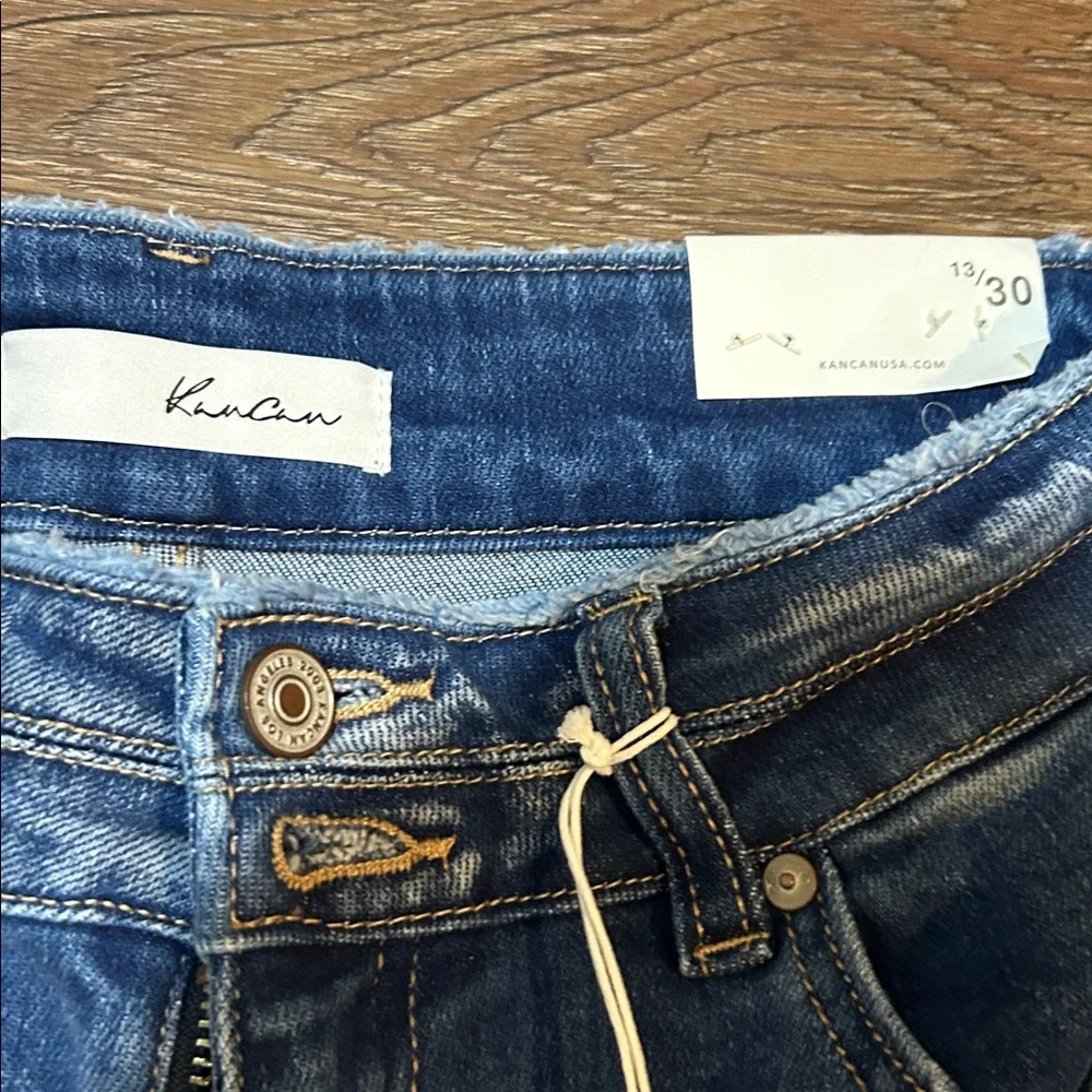 KanCan Blue Distressed High Rise Ankle Skinny Jeans •NWT• - Picture 6 of 11